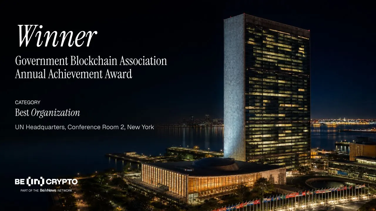 BeInCrypto Wins Best Organization at the Government Blockchain Association's 2026 Awards