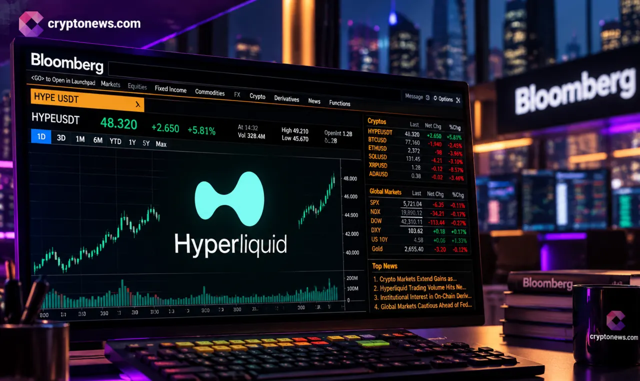 Hyperliquid Data Now Live on Bloomberg Terminal as Trump Working to Bring The Platform to The US