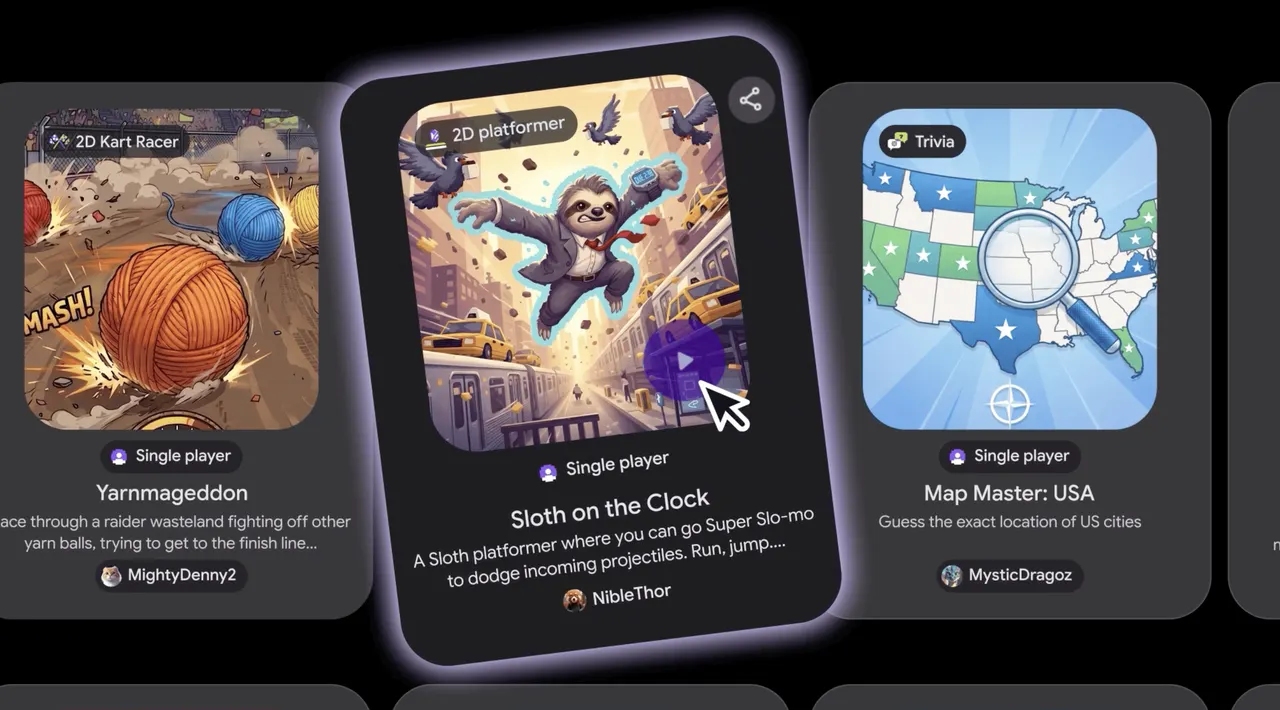Google now lets you make games with AI