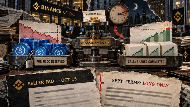 Binance stock put options lock full USDC reserves for sellers