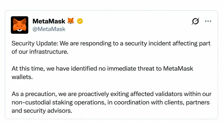 Metamask Pulls Validators as Meager ETH Theft Sounds Big Alarm