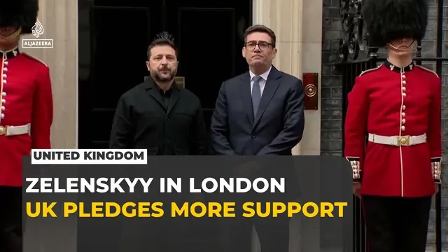 Zelenskyy visits Downing Street as UK pledges more military aid to Ukraine