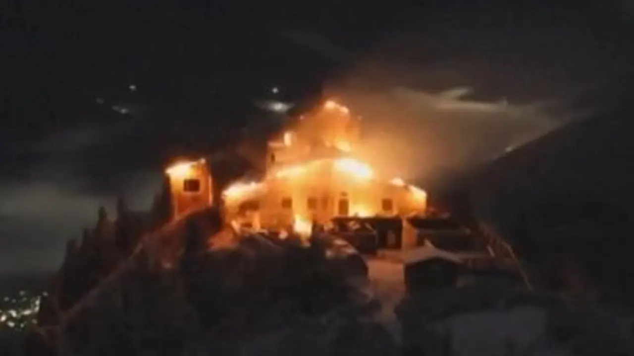 Webcam footage shows blaze at Hitler's 'Eagle's Nest' retreat